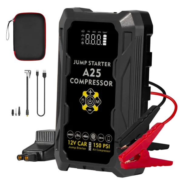 A25 2-in-1 Jump Starter with Built-In Air Hose Feature Picture Global Market Dual Kit from Jump Starter Global Supplier