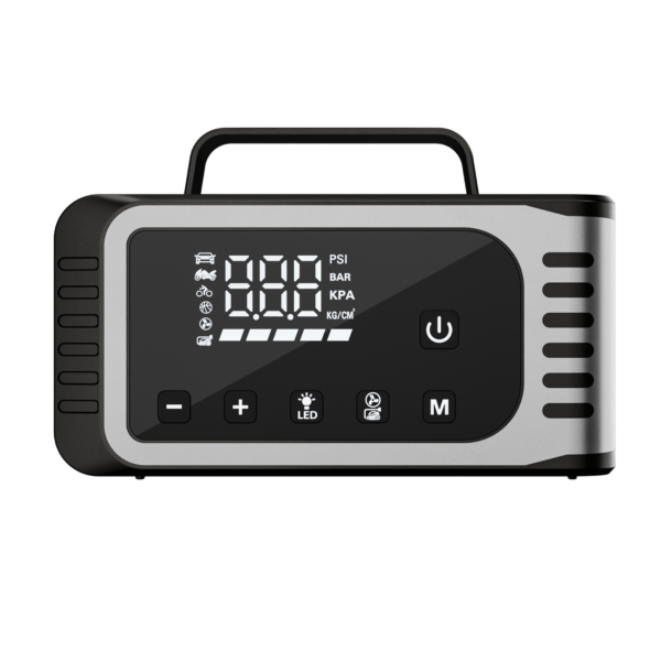 A38-GRAY 8-in-1 Multifunctional Jump Starter with Built-In Air Hose | with Vacuum & Inflator from Jump Starter End-to-End Production Factory
